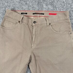 Alberto Pants 32x32 Stone Modern‎ Fit Printed Gabardine Men's